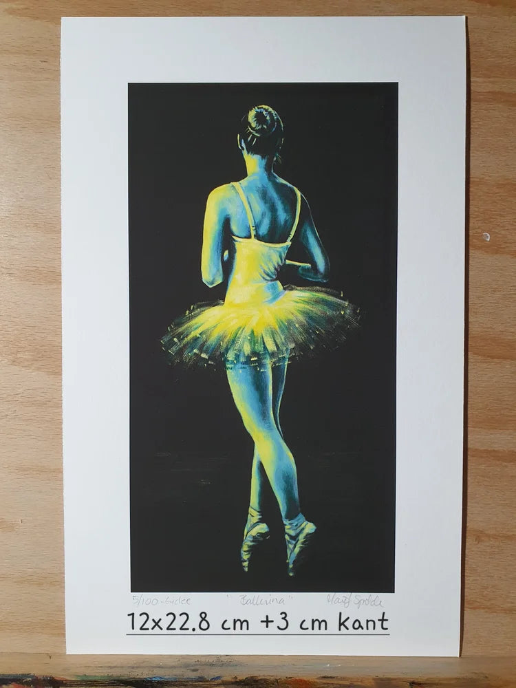 Ballerina, lite giclée-trykk