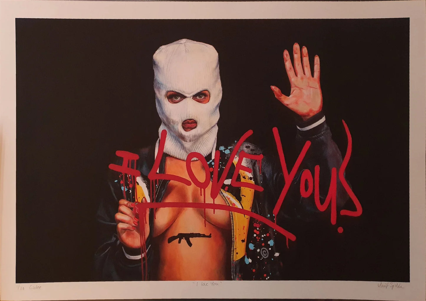 I Love You, giclee print, 37x55 cm.