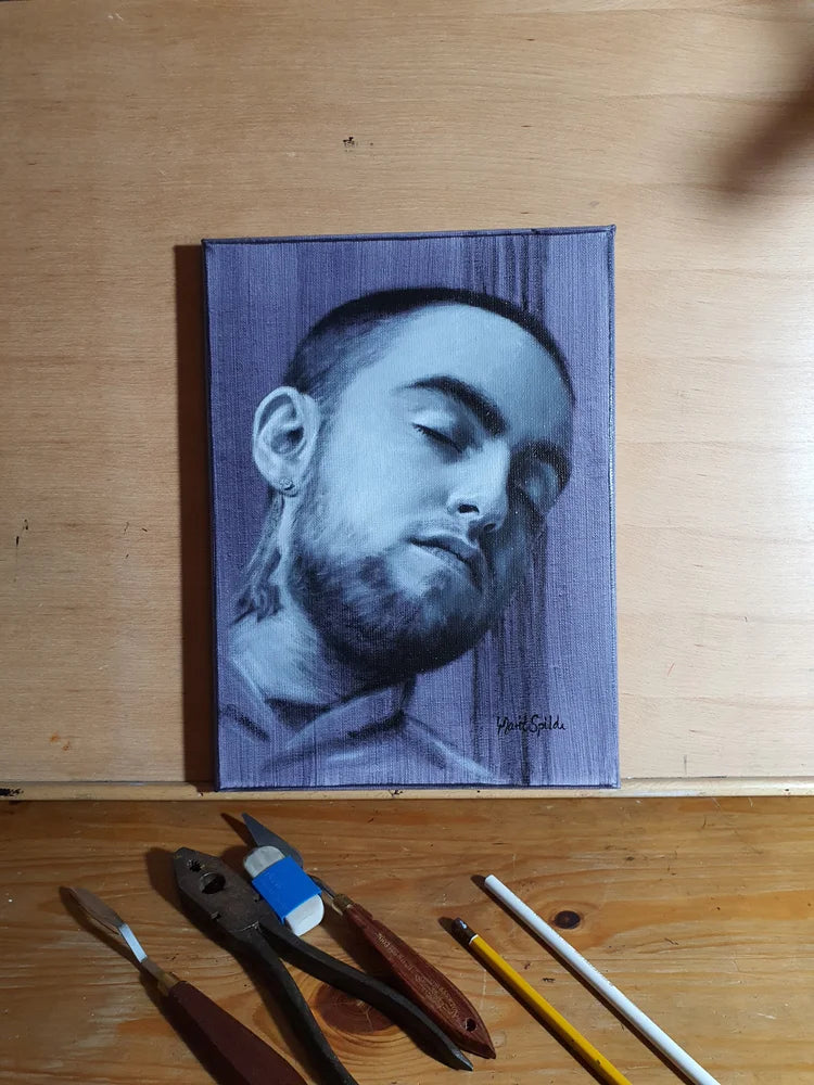 Mac Miller - Closed Eyes (24×33 cm)