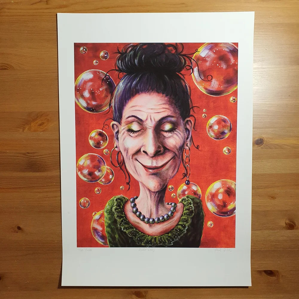 Bubble Lady, giclee print, 35x45 cm.