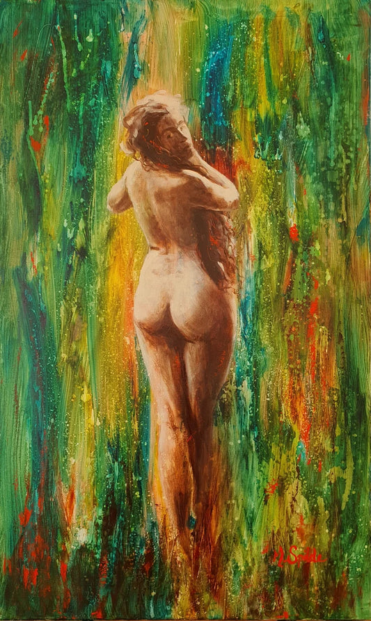 Come With Me - Tidløs Aktkunst Basert på Motiv fra 1915. 60x100 cm