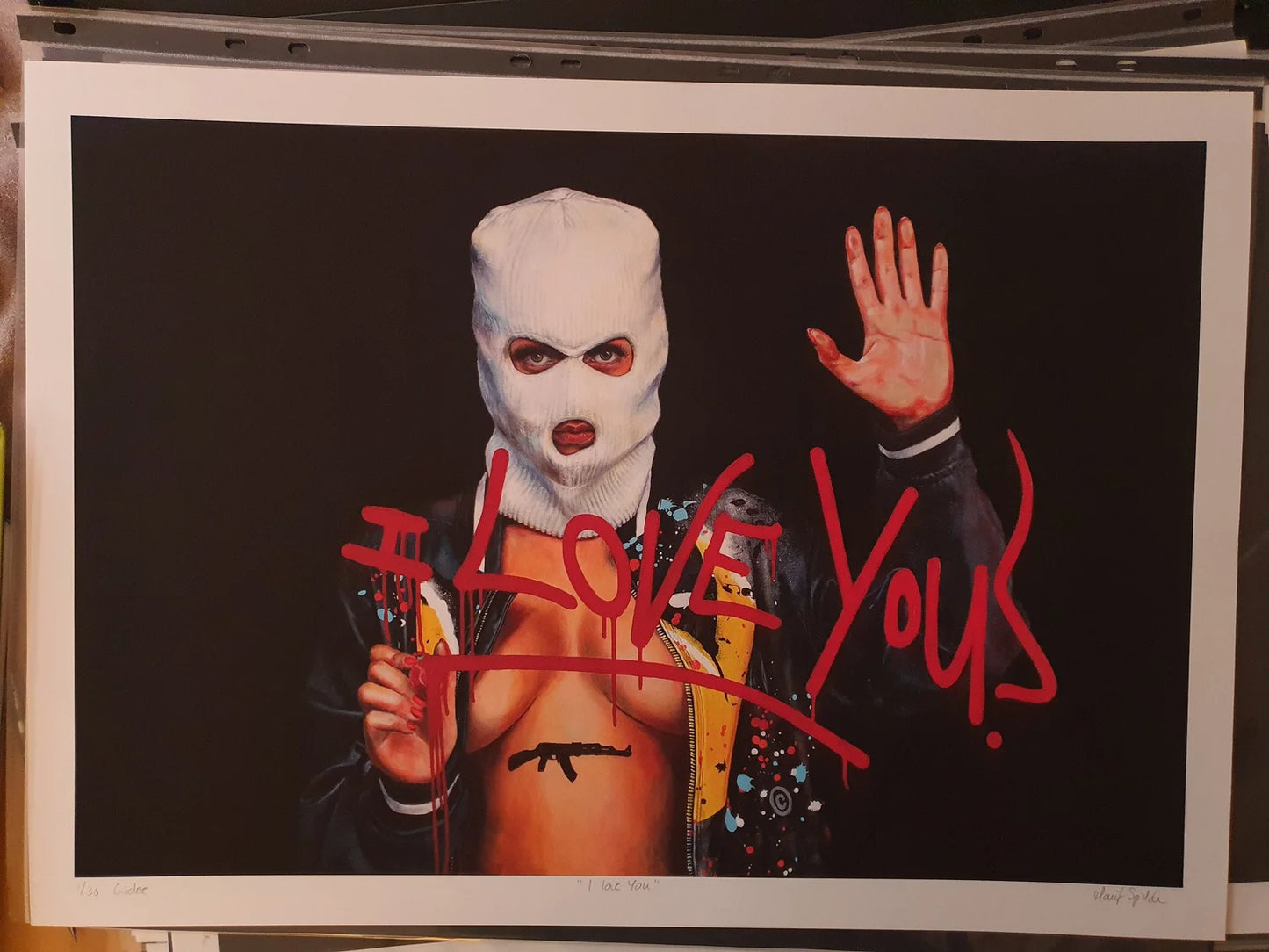 I Love You , Giclee print, 66x100 cm
