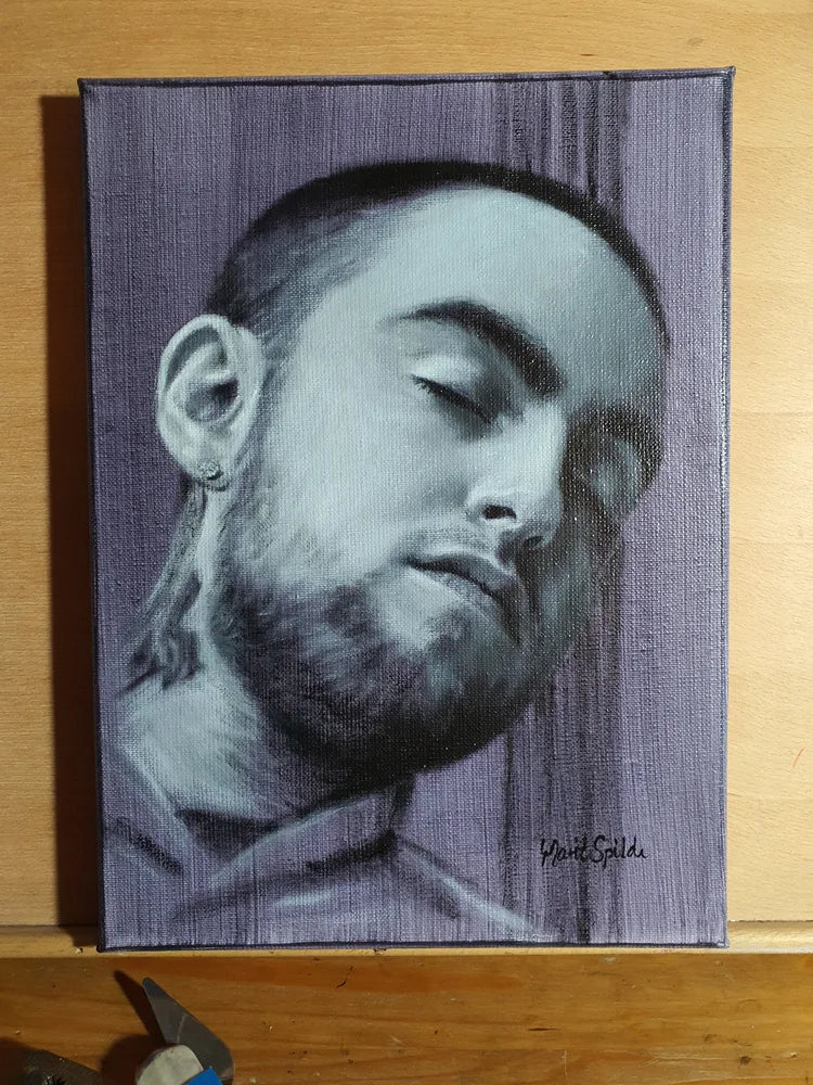 Mac Miller - Closed Eyes (24×33 cm)