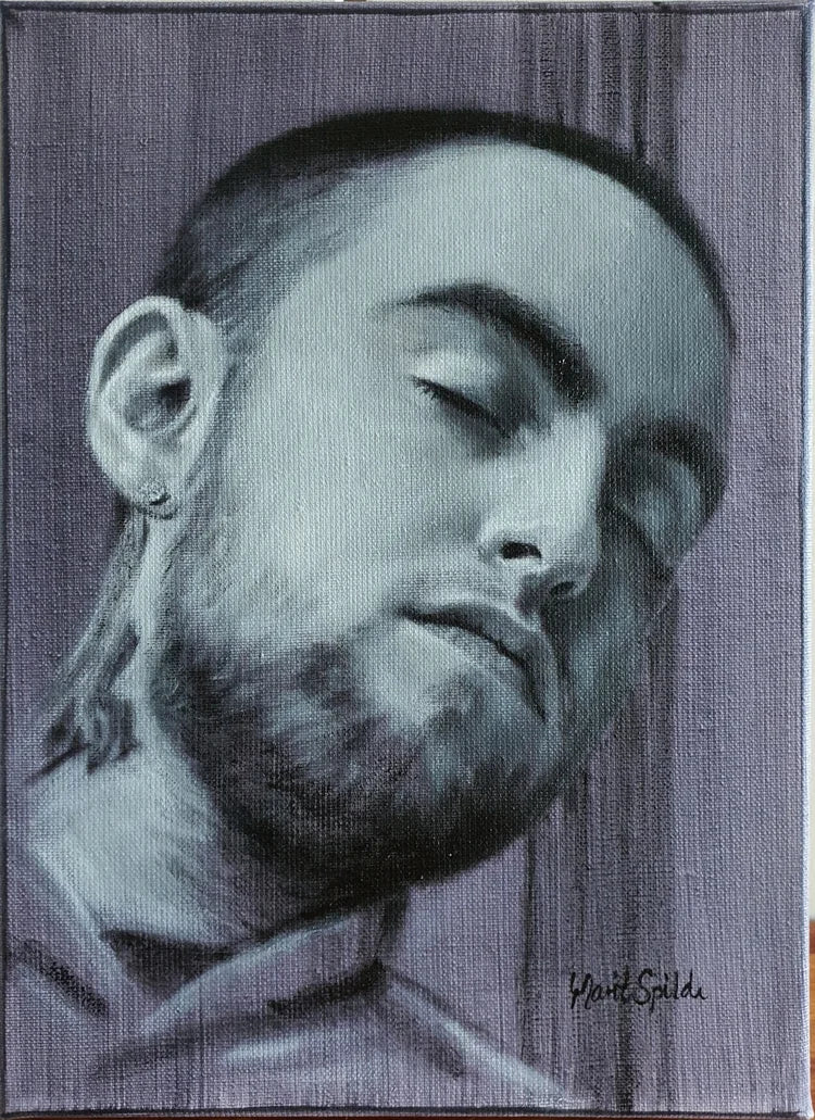 Mac Miller - Closed Eyes (24×33 cm)