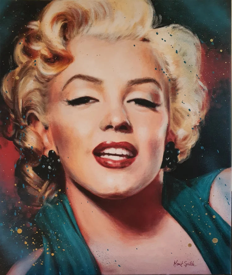 Marilyn Monroe. Hand embellished canvas print., 50x60 cm.